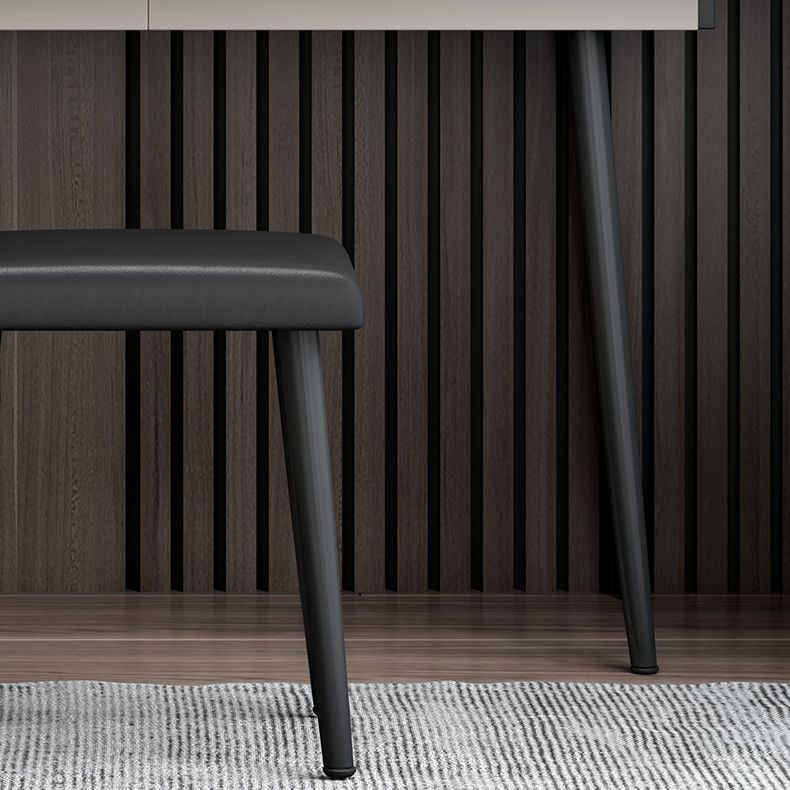 Contemporary Stone Makeup Dressing Table 2-Drawer Vanity Table Set Clearhalo 'Bedroom Furniture' 'furn' 'furn_makeup_vanities' 'Furniture' 'Makeup Vanities' 'makeup_vanities' 1200x1200_d369cf66-7c50-4985-95a5-c6694a5b7a95