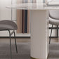 Sintered Stone Top Table for Restaurant Luxury White Table with Double Pedestal