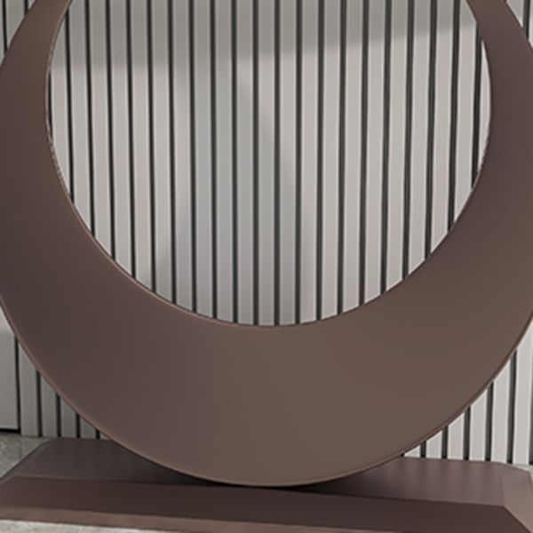 Tavolo da console alto 31,5 pollici di accento di mezza luna moderna con scaffale