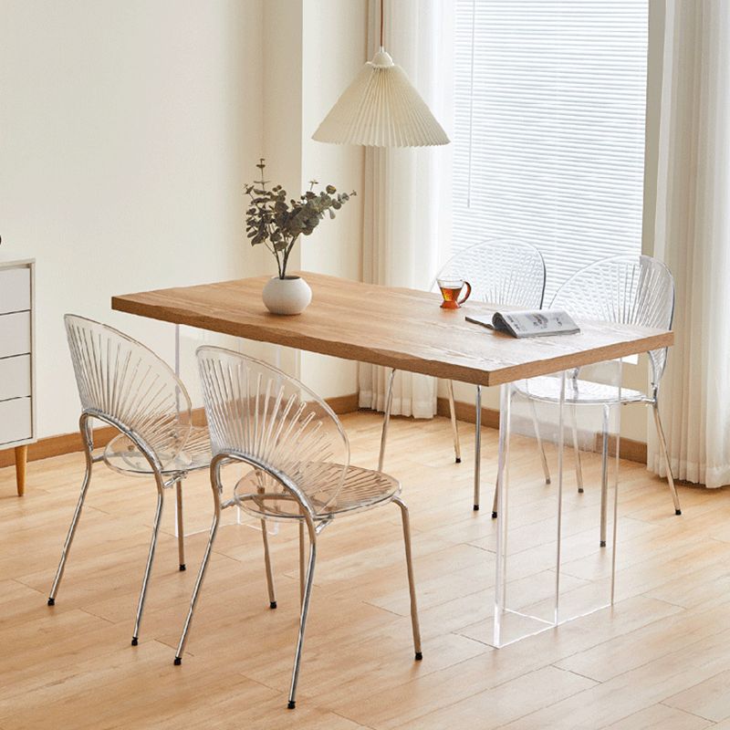 Nordic Metal Side Chair Low Back Armless Chair for Patio Use Clearhalo 'Dining Chairs' 'Dining Tables & Seating' 'dining_chair' 'furn' 'furn_dining_chair' 'Furniture' 'Kitchen & Dining Furniture' 1200x1200_d36c82c7-c2d5-4965-a424-4daa06460c36
