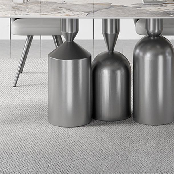 1/3/4/5/7/8 Pieces Dining Chairs Set White Rectangle Shape Sintered Stone Dining Table Set Clearhalo 'Dining Room Sets' 'Dining Tables & Seating' 'dining_room_set' 'furn' 'furn_dining_room_set' 'Furniture' 'furniture_dining_room_set' 'Kitchen & Dining Furniture' 1200x1200_d36cc42c-3b20-4ad6-8cbc-cd3c822ed1fc