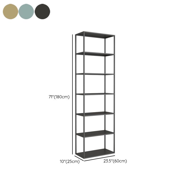 Scandinavian Etagere Bookcase Metal Open Back Bookshelf with Shelves