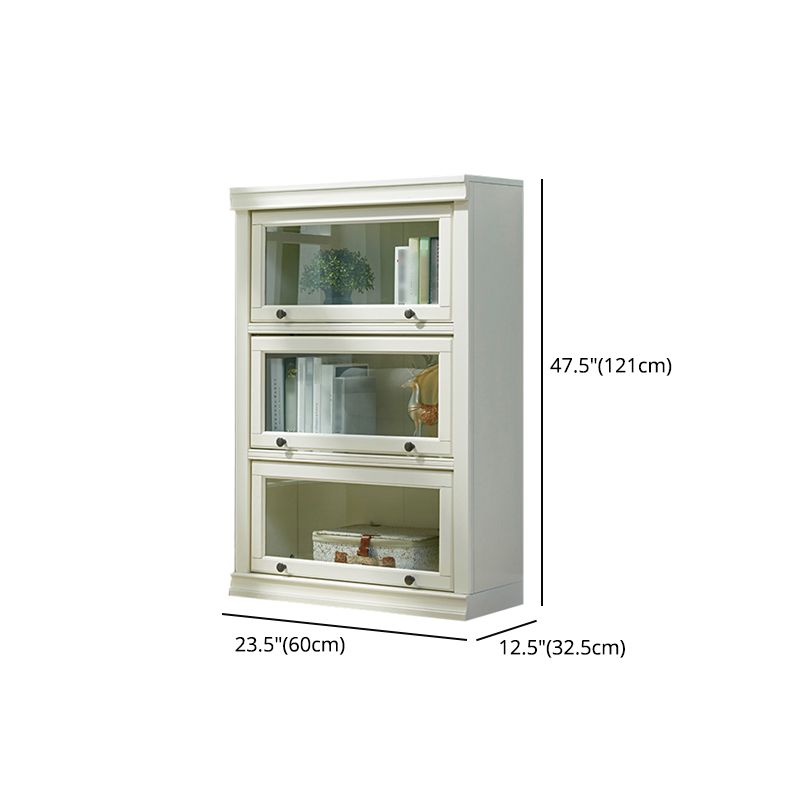 Contemporary Style Bookshelf with Door White Bookcase for Office and Study Room Clearhalo 'Bookcases' 'furn' 'furn_bookcases' 'Furniture' 'furniture_bookcases' 'Office Furniture' 1200x1200_d3708587-bf04-48ca-b946-edb2466ceffa