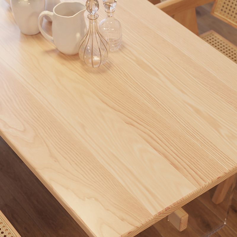 Solid Wood and Acrylic Dinette Table Modern Rectangle Dinner Table Kitchen Home Clearhalo 'Dining Tables & Seating' 'Dining Tables' 'dining_table' 'furn' 'furn_dining_table' 'Furniture' 'furniture_dining_table' 'Kitchen & Dining Furniture' 'kitchen' 'kitchen_dining_table' 1200x1200_d370acda-71c8-42d0-b441-97771e48fd62
