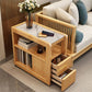 Mesa auxiliar de la sala de estar Madera maciza con mesa de esquina rectangular de almacenamiento