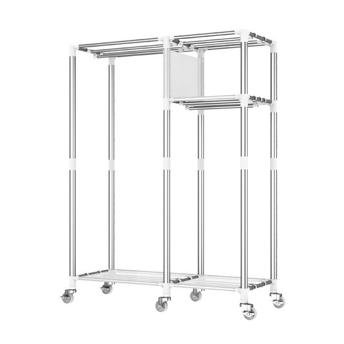 Placard de garde-robe moderne avec étagères armoire de garde-robe en acier avec jambes