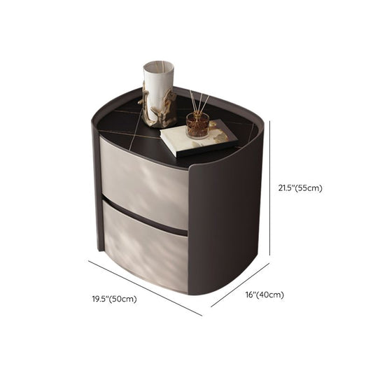 Moderner Akzenttisch Nachttisch Antike Finish -Bett Nachttisch mit Schubladen