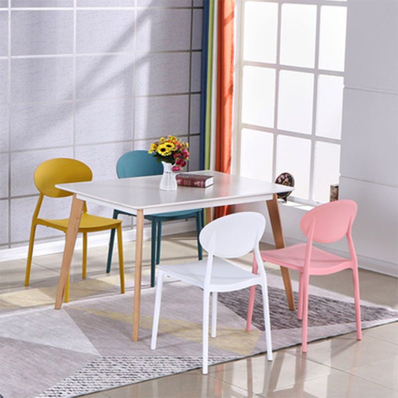 Contemporary Stackable Side Chair Plastic Open Back Dining Chair Clearhalo 'Dining Chairs' 'Dining Tables & Seating' 'dining_chair' 'furn' 'furn_dining_chair' 'Furniture' 'furniture_dining_chair' 'Kitchen & Dining Furniture' 1200x1200_d374c123-11ac-4d1e-a859-23008f15040a