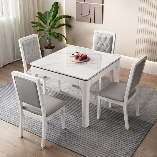 Modern Tufted Dining Chair Open Back Armless Chair for Dining Room