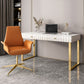 Glam Style Stone Writing Desk Curved Sled Base Office Desk with 2 Drawers Clearhalo 'furn' 'furn_office_desk' 'Furniture' 'furniture_office_desk' 'Office Desks' 'Office Furniture' 'office_desk' 1200x1200_d377e94c-83ca-4f16-b86e-86f1c12f23d4