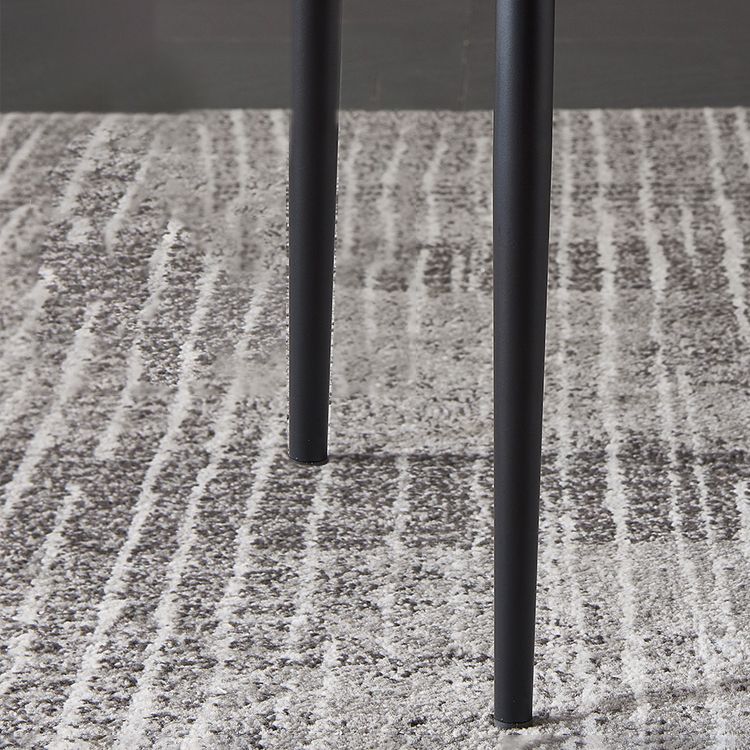 Industrial Style Side Chair Faux Leather Side Dining Chair with Metal Frame