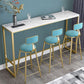Glam Rectangle Faux Marble Pub Bar Table Iron Bar Dining Table with Trestle Pedestal Clearhalo 'Bar Furniture' 'Bar Tables' 'bar_tables' 'furn' 'furn_bar_tables' 'Furniture' 'furniture_bar_tables' 'Kitchen & Dining Furniture' 'kitchen&dining_furn' 'kitchen' 1200x1200_d378b4f9-722c-4409-b338-2ba086c670f9