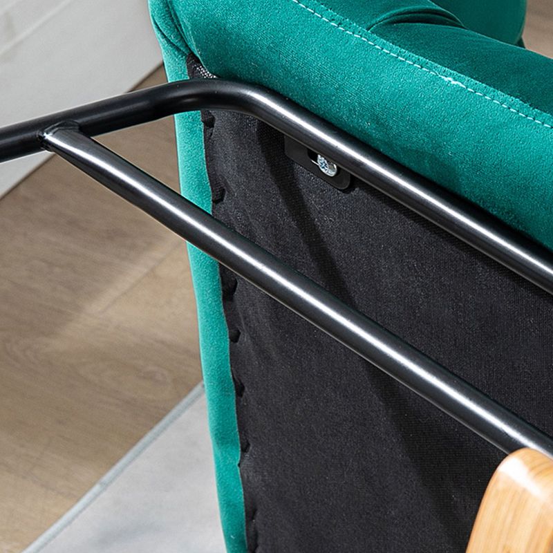 Chaise à bascule de tissu panneau de couleur contemporain coussin tufted chaise de culbuteur avec ottoman