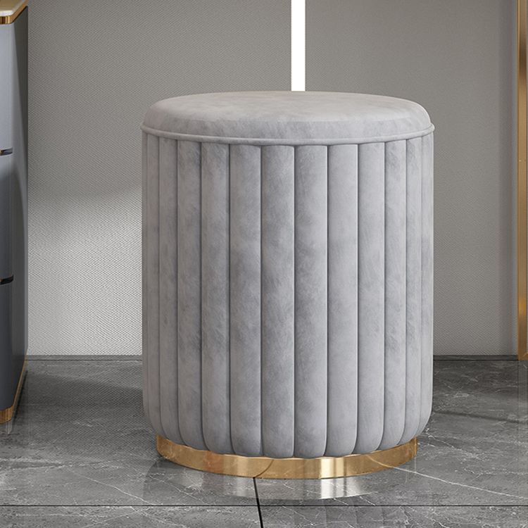 Dusineurs en bois massif Ensemble de vanité avec haut en pierre et tabouret rembourré en gris