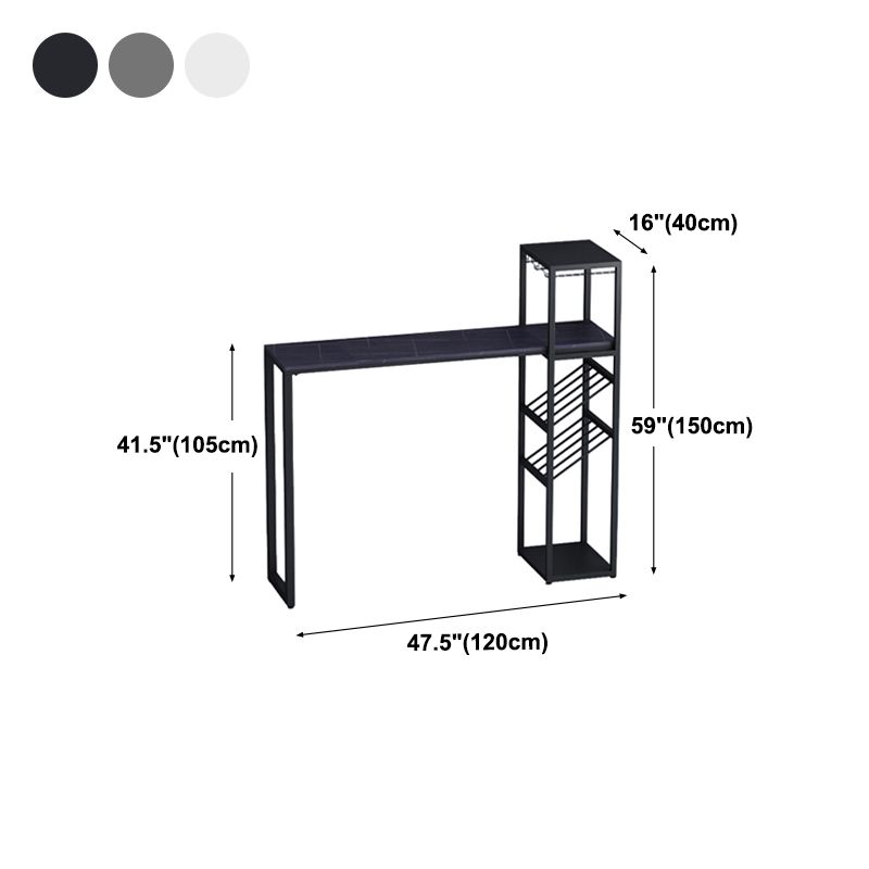 Modern Rectangle Bistro Bar Height Cocktail Table Marble Sled Indoor Bar Table Clearhalo 'Bar Furniture' 'Bar Tables' 'bar_tables' 'furn' 'furn_bar_tables' 'Furniture' 'furniture_bar_tables' 'Kitchen & Dining Furniture' 'kitchen&dining_furn' 'kitchen' 1200x1200_d37c0651-140c-411c-9e4d-dc76e52b9175