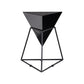 Metal Frame Triangle End Table,21.6"H Gloss Modern Side Table Clearhalo 'Coffee & Accent Tables' 'End & Side Tables' 'end_side_table' 'end_side_tables' 'furn' 'furn_end_side_tables' 'Furniture' 'furniture_end_side_table' 'Living Room Furniture' 1200x1200_d37c4e64-763f-4ab5-b7e0-c97e560286a0
