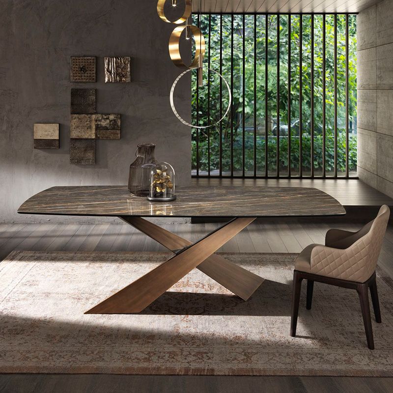 Metal Traditional Luxury Rectangle Table Black Sintered Stone Table with Pedestal Base Clearhalo ' dining_table' 'Dining Tables & Seating' 'Dining Tables' 'furn' 'furn_dining_table' 'Furniture' 'furniture_dining_table' 'Kitchen & Dining Furniture' 'kitchen&dining_furn' 'kitchen' 'kitchen_dining_table' 1200x1200_d37c8354-b959-49eb-ae0c-a8e5fecf8f47