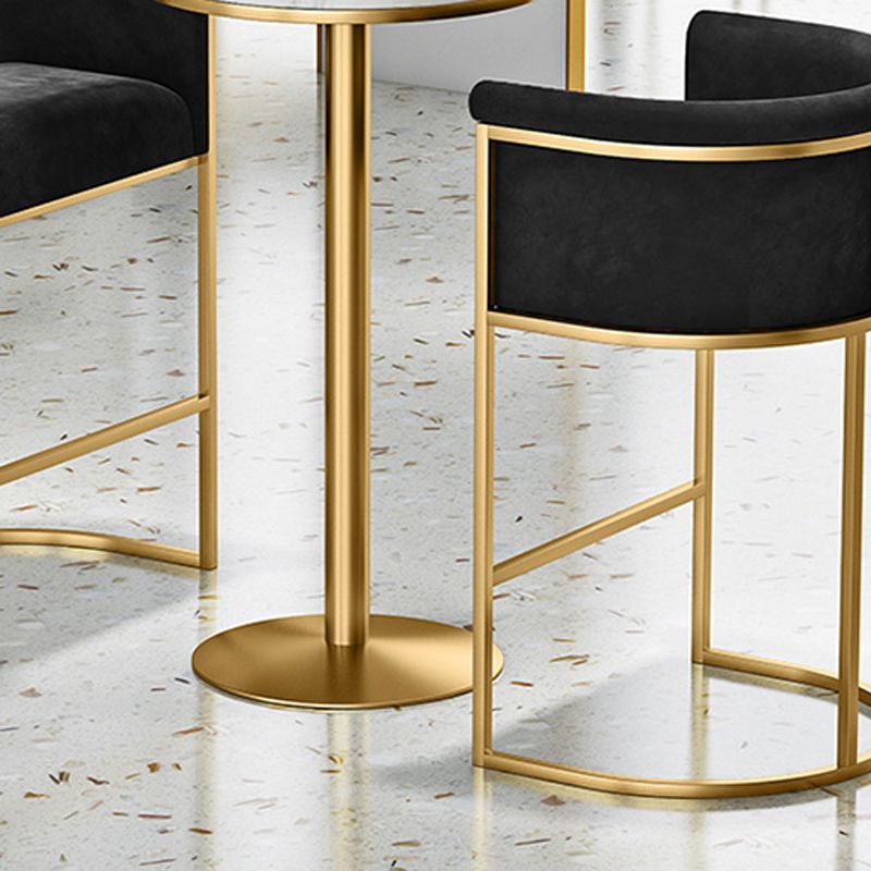 Glam 1/3/5 Pieces Bar Table Set Rectangle Stone Counter Table with High Stools for Kitchen Clearhalo 'Bar Furniture' 'furn' 'furn_home_bar_bar_sets' 'Furniture' 'Home Bars & Bar Sets' 'home_bar_bar_sets' 'Kitchen & Dining Furniture' 1200x1200_d37c8ca6-fe93-44dd-837b-428027ce3079