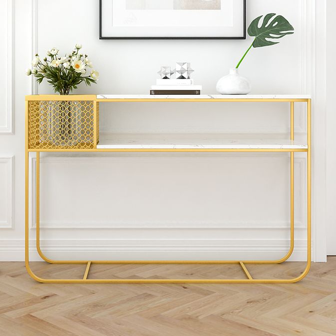 Tavolo di accento della console rettangolare moderna antica console di divano console in marmo
