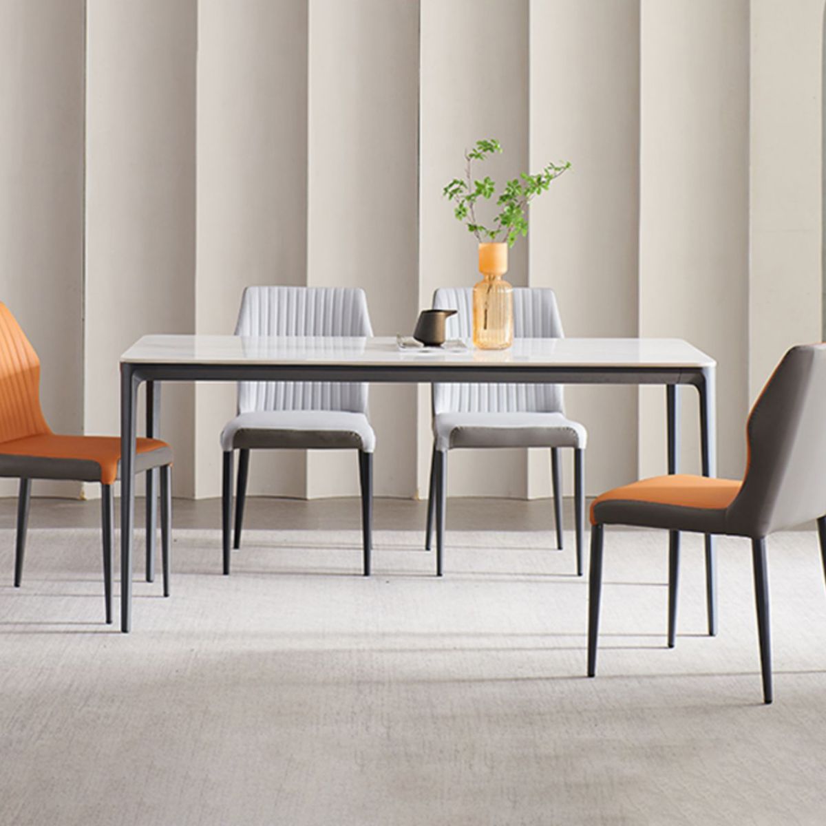 Contemporary 1/4/6/7 Pieces Dining Set Sintered Stone Dining Room Set Clearhalo 'Dining Room Sets' 'Dining Tables & Seating' 'dining_room_set' 'furn' 'furn_dining_room_set' 'Furniture' 'furniture_dining_room_set' 'Kitchen & Dining Furniture' 'kitchen&dining_furn' 'kitchen' 1200x1200_d37cd847-602c-40aa-bd4b-9f070366f799