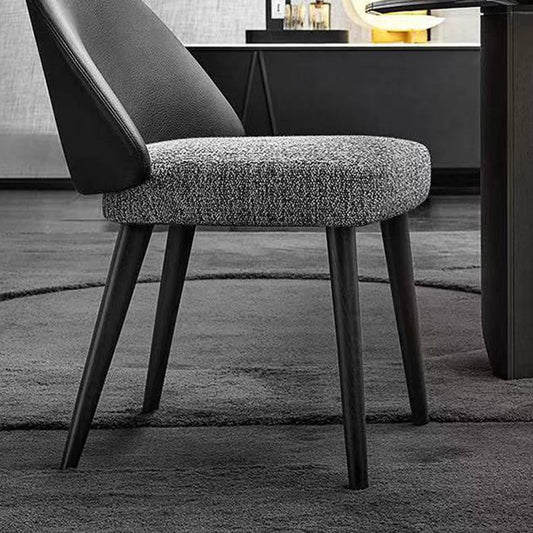 Zeitgenössische Küche Parsons Stuhl schwarze Metallbeine Esstuhl