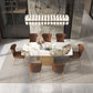 Sintered Stone Top Luxury Table for Restaurant Rectangle Dining Table with Pedestal Base Clearhalo 'Dining Tables & Seating' 'Dining Tables' 'dining_table' 'furn' 'furn_dining_table' 'Furniture' 'furniture_dining_table' 'Kitchen & Dining Furniture' 'kitchen' 'kitchen_dining_table' 1200x1200_d38248b5-eab3-4f85-8514-4c2b9095c02e