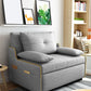 STOCK FUTON in futon e materasso in tessuto moderno grigio con cuscini