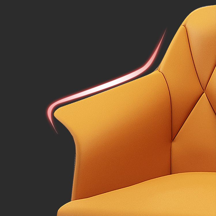 Sillas de comedor de glam metal de metal silla de comedor de cuero falso para uso en el hogar