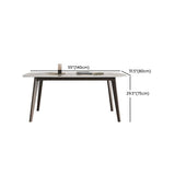 Rectangular Dining Table Modern Stone Tabletop with Solid Wood Legs Clearhalo 'Dining Tables & Seating' 'Dining Tables' 'dining_table' 'furn' 'furn_dining_table' 'Furniture' 'Kitchen & Dining Furniture' 1200x1200_d3831b37-ca5a-4410-a87a-a70fb5291d1a