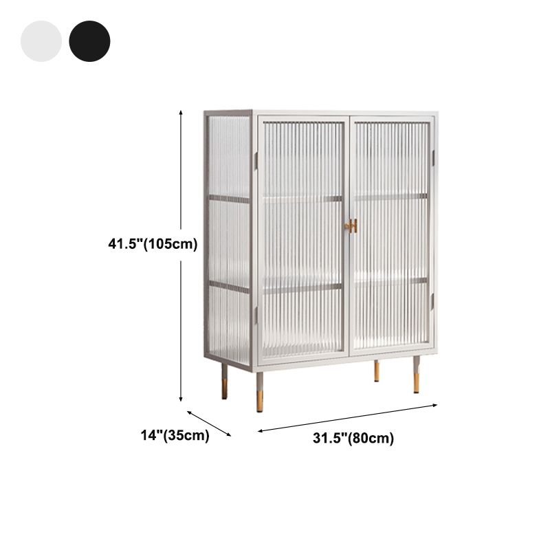 Moderno soggiorno tavolo tavolo in metallo porte in vetro cassetta