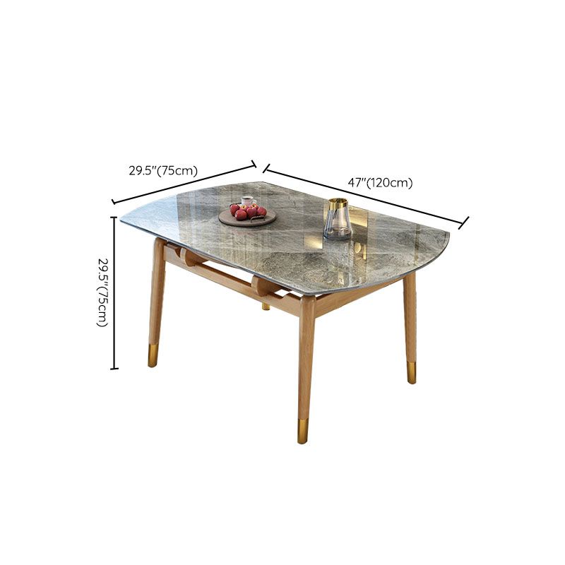 4 Legs Dining Table Sintered Stone Extendable Table for Kitchen Clearhalo 'Dining Tables & Seating' 'Dining Tables' 'dining_table' 'furn' 'furn_dining_table' 'Furniture' 'Kitchen & Dining Furniture' 1200x1200_d3834209-a49b-4b26-a9e6-92ce28293ed5