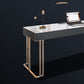 Office Or Home Mirrored Office Desk H-Shape Gold Metal Legs Desk