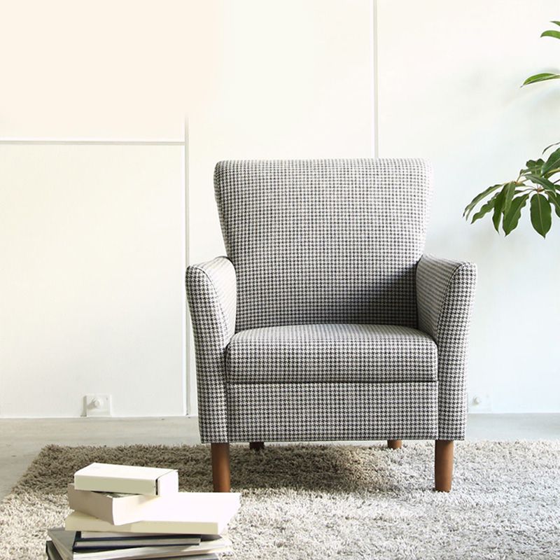 Bedroom Arms Included Basic Four Leg Track Arms Fixed Back Arm Chair