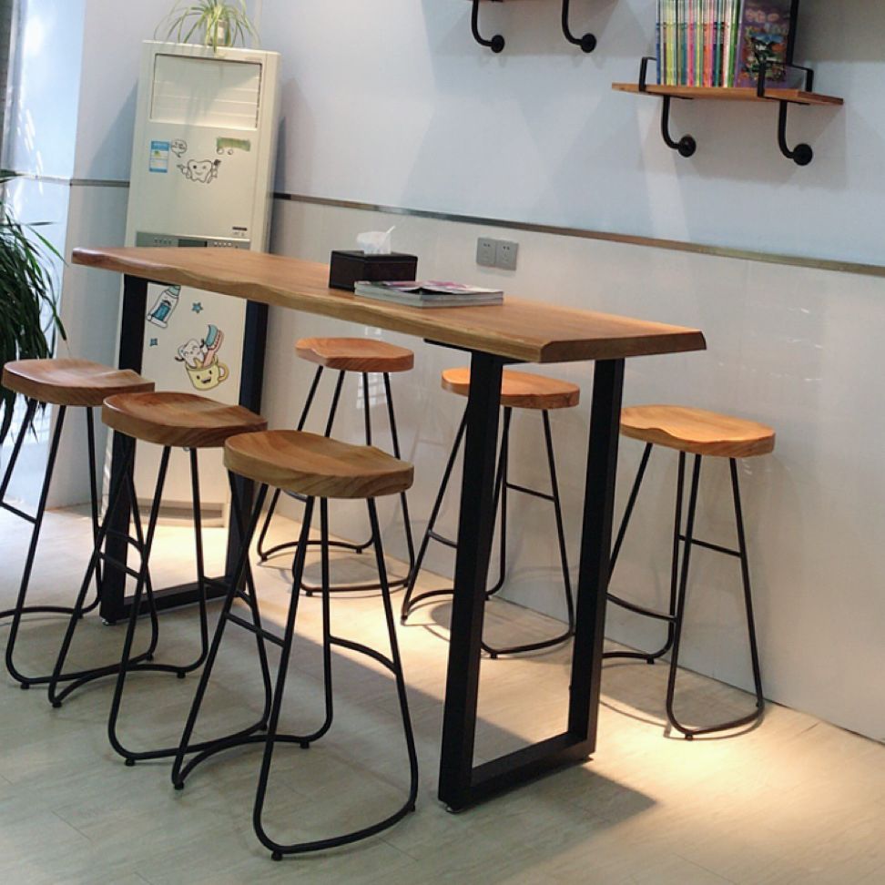 Tavolo da bar moderno di rettangolo tavolo da bar in legno massiccio per interno