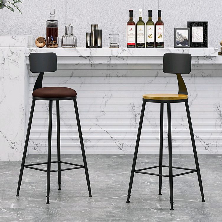 Industrial Footrest Bristol Stool Matte Finish Iron Bar Stool Clearhalo 'Bar Furniture' 'Bar Stools' 'bar_stools' 'furn' 'furn_bar_stools' 'Furniture' 'furniture_bar_stools' 'Kitchen & Dining Furniture' 1200x1200_d38663a8-915e-49f5-9dda-5100db02c969