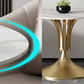 Metal Traditional Luxury Round Table Sintered Stone Indoor Table with Tulip Base Clearhalo 'Dining Tables & Seating' 'Dining Tables' 'dining_table' 'furn' 'furn_dining_table' 'Furniture' 'furniture_dining_table' 'Kitchen & Dining Furniture' 'kitchen' 'kitchen_dining_table' 1200x1200_d386a28a-e1cd-4e33-9e5d-ca614fba23f4