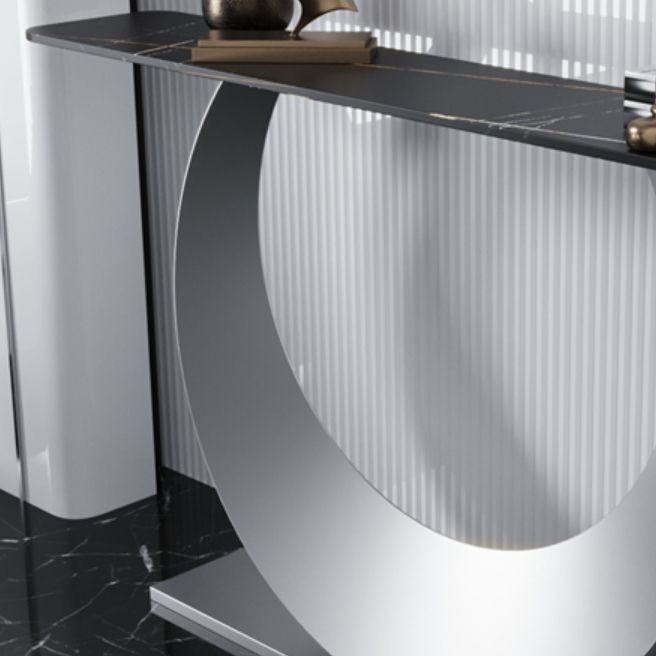 Tavolo accento top in pietra in stile glam per la tabella della console di sala 31,5 "di altezza