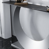 Tavolo accento top in pietra in stile glam per la tabella della console di sala 31,5 "di altezza