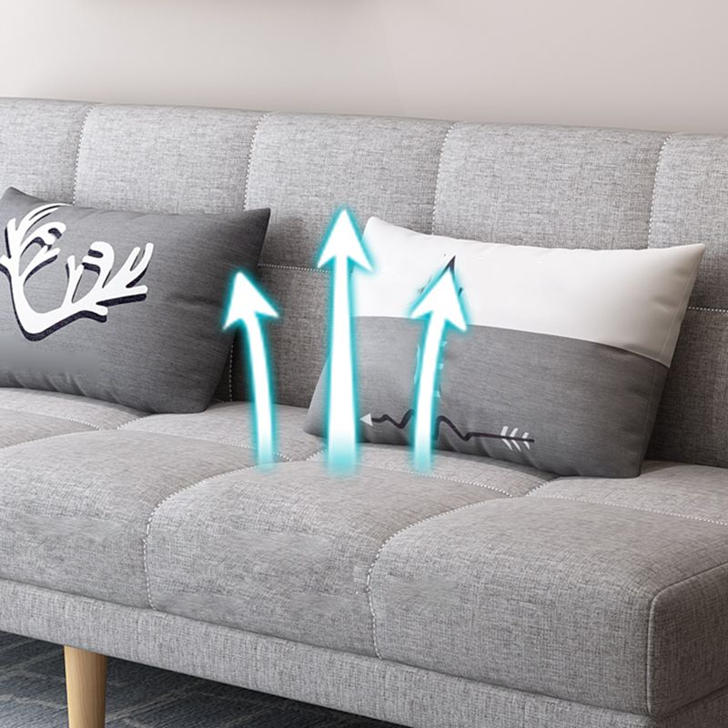 コンテンポラリービスケットバックコンバーチブルアームレスの静止ソファ