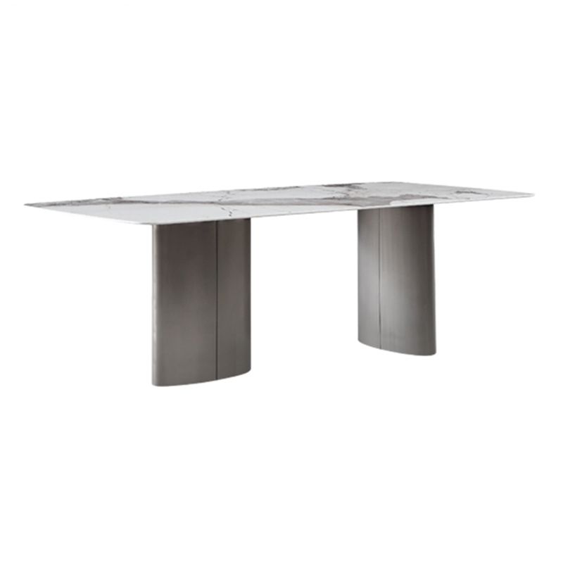 Metal Traditional Luxury Rectangle Indoor Table Sintered Stone Table for Dining Room and Kitchen Clearhalo ' dining_table' 'Dining Tables & Seating' 'Dining Tables' 'furn' 'furn_dining_table' 'Furniture' 'furniture_dining_table' 'Kitchen & Dining Furniture' 'kitchen&dining_furn' 'kitchen' 'kitchen_dining_table' 1200x1200_d38973cb-8255-4f3d-a7d5-7882d7318294