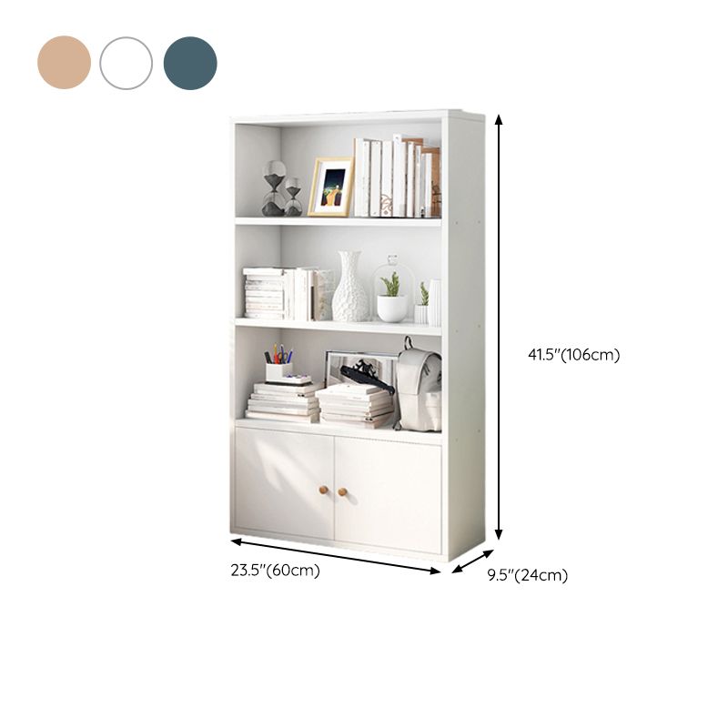 Closed Back Engineered Wood Shelf Bookcase Floor Contemporary Bookshelf with Shelves