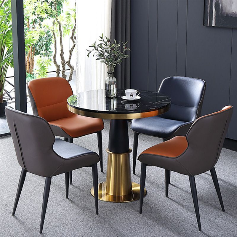 Minimalist Style Leather Dining Arm Chairs Wingback Dining Chairs (Set of 2) Clearhalo ' kitchen&dining_furn' 'Dining Chairs' 'Dining Tables & Seating' 'dining_chair' 'furn' 'furn_dining_chair' 'Furniture' 'furniture_dining_chair' 'Kitchen & Dining Furniture' 'kitchen' 1200x1200_d38b004c-2b15-4011-ba79-4d7e91eddacc