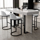 Glam Iron Bar Dining Table with White Stone Top Rectangle Indoor Bistro Table Clearhalo 'Bar Furniture' 'Bar Tables' 'bar_tables' 'furn' 'furn_bar_tables' 'Furniture' 'furniture_bar_tables' 'Kitchen & Dining Furniture' 1200x1200_d38bd976-8a38-4e7a-a80a-1e7ebe54ef96