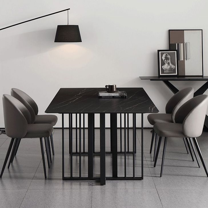 Industrial Metal Dining Room Chairs Armless Leather Dining Chairs for Home Use Clearhalo ' kitchen&dining_furn' 'Dining Chairs' 'Dining Tables & Seating' 'dining_chair' 'furn' 'furn_dining_chair' 'Furniture' 'furniture_dining_chair' 'Kitchen & Dining Furniture' 'kitchen' 1200x1200_d38cb334-f037-4274-8aa2-ac17a017f42c