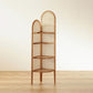 Contemporary Corner Bookshelf Wooden Closed Back Bookcase with Shelves