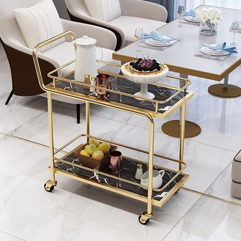 コンテンポラリーメタル準備表33.86 "H家庭用のローリング準備テーブル