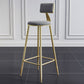 Glam rechthoekige bartafelset 1/3/4/5-delig bartafel met ijzeren frame en gestoffeerde krukken