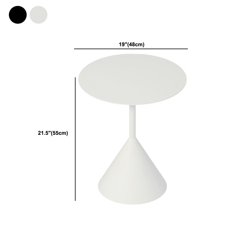 中世紀のモダンな黒/白いカクテルテーブルラウンドコーヒーテーブル