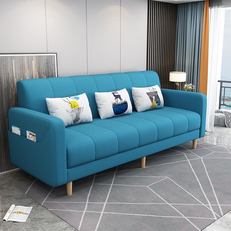 Modern Square Arm 23.62" W Convertible Sleeper Sofa with Cotton Blend for Living Room Clearhalo 'furn' 'furn_sofas' 'Furniture' 'furniture_sofas' 'kitchen' 'kitchen_sofas' 'Living Room Furniture' 'Sofa' 'sofas' 1200x1200_d39102a9-aae7-41b5-b645-4da609e1cbc5