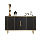 Glam Black Buffet Sideboard Funce Sideboard in marmo con porte con porte